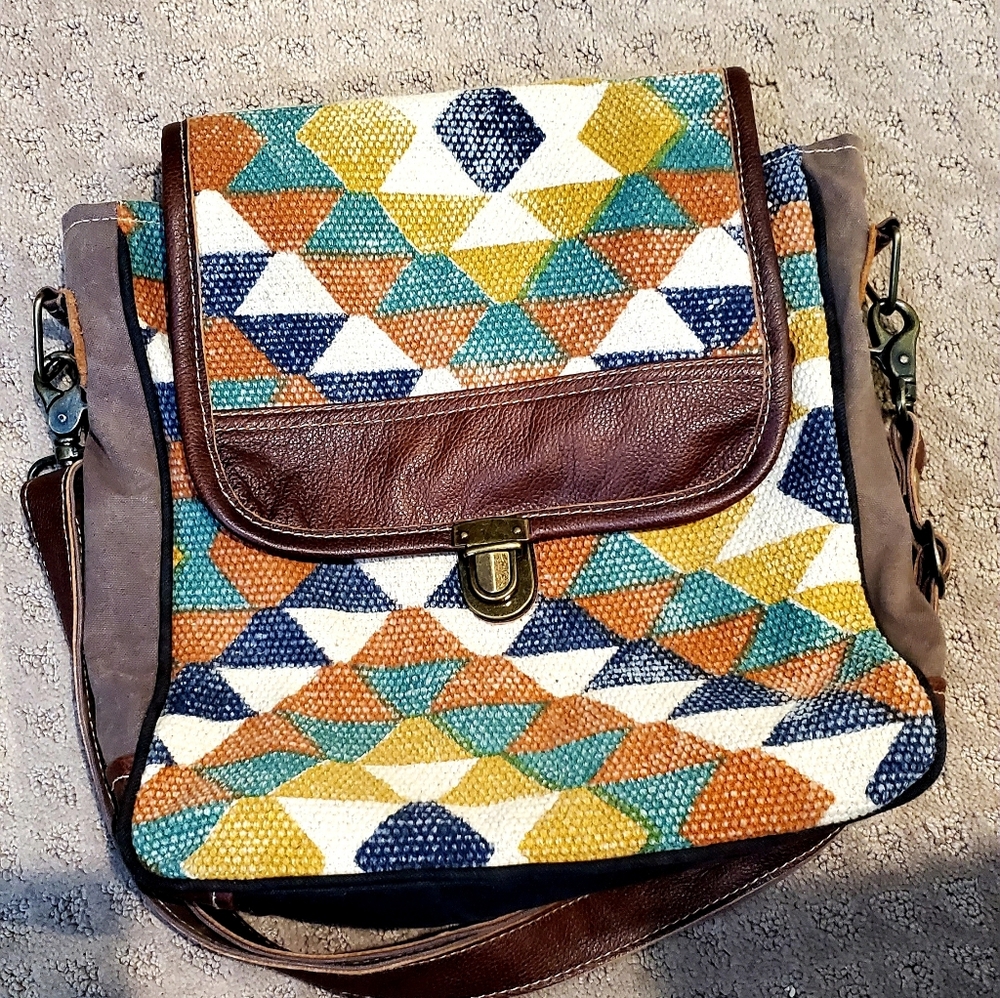 Canvas cross body bag